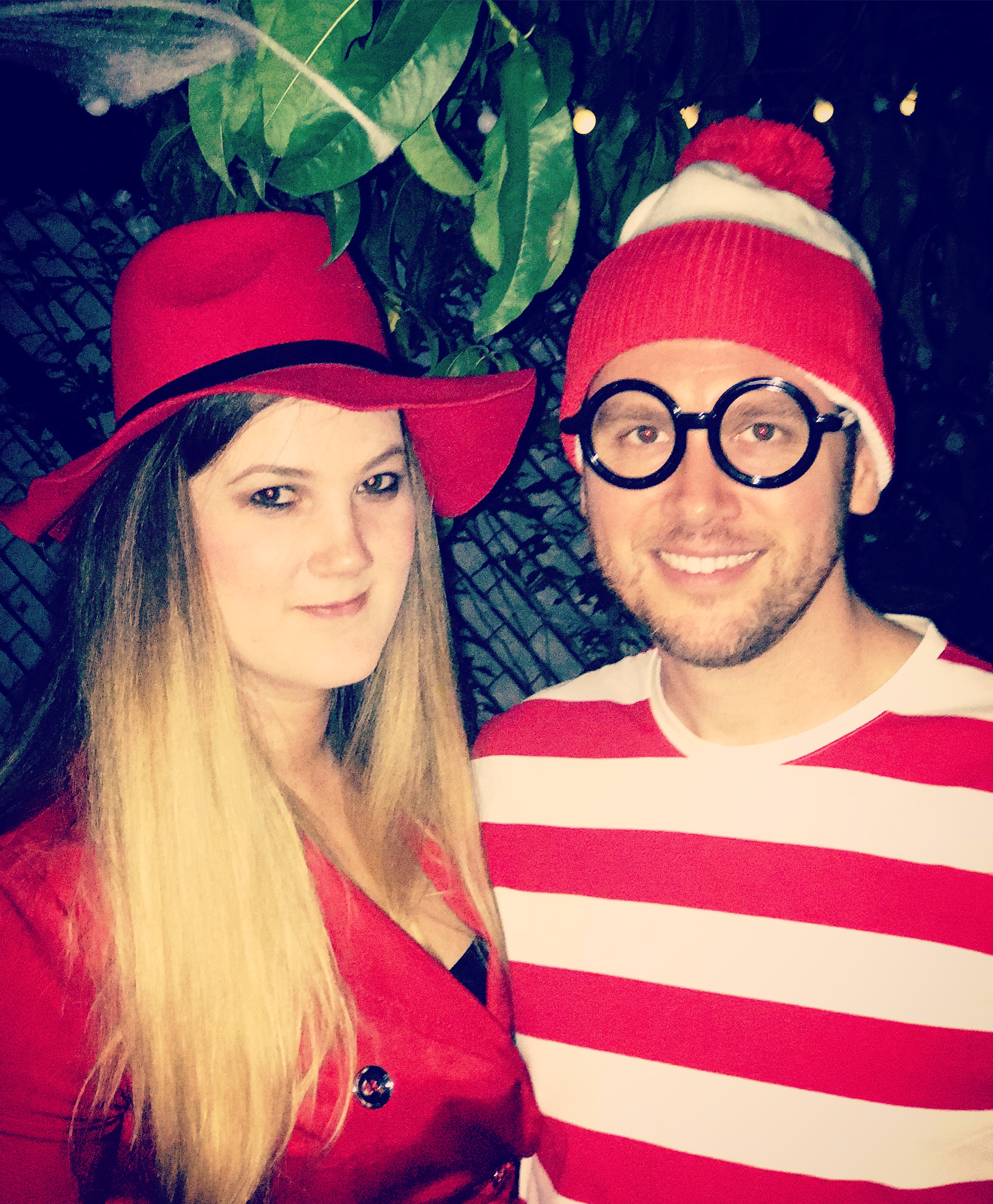 Halloween 2017 party at our house: Carmen Sandiego and Waldo, Brooklyn, NY
