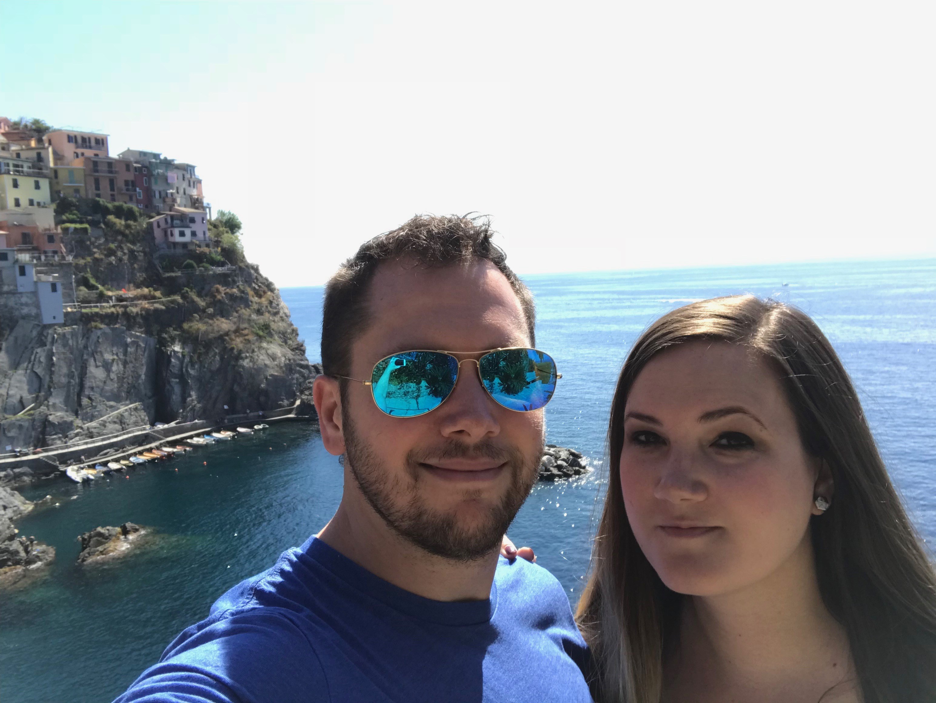 Enjoying the scenery (and food) in Cinque Terre, Manarola, Italy