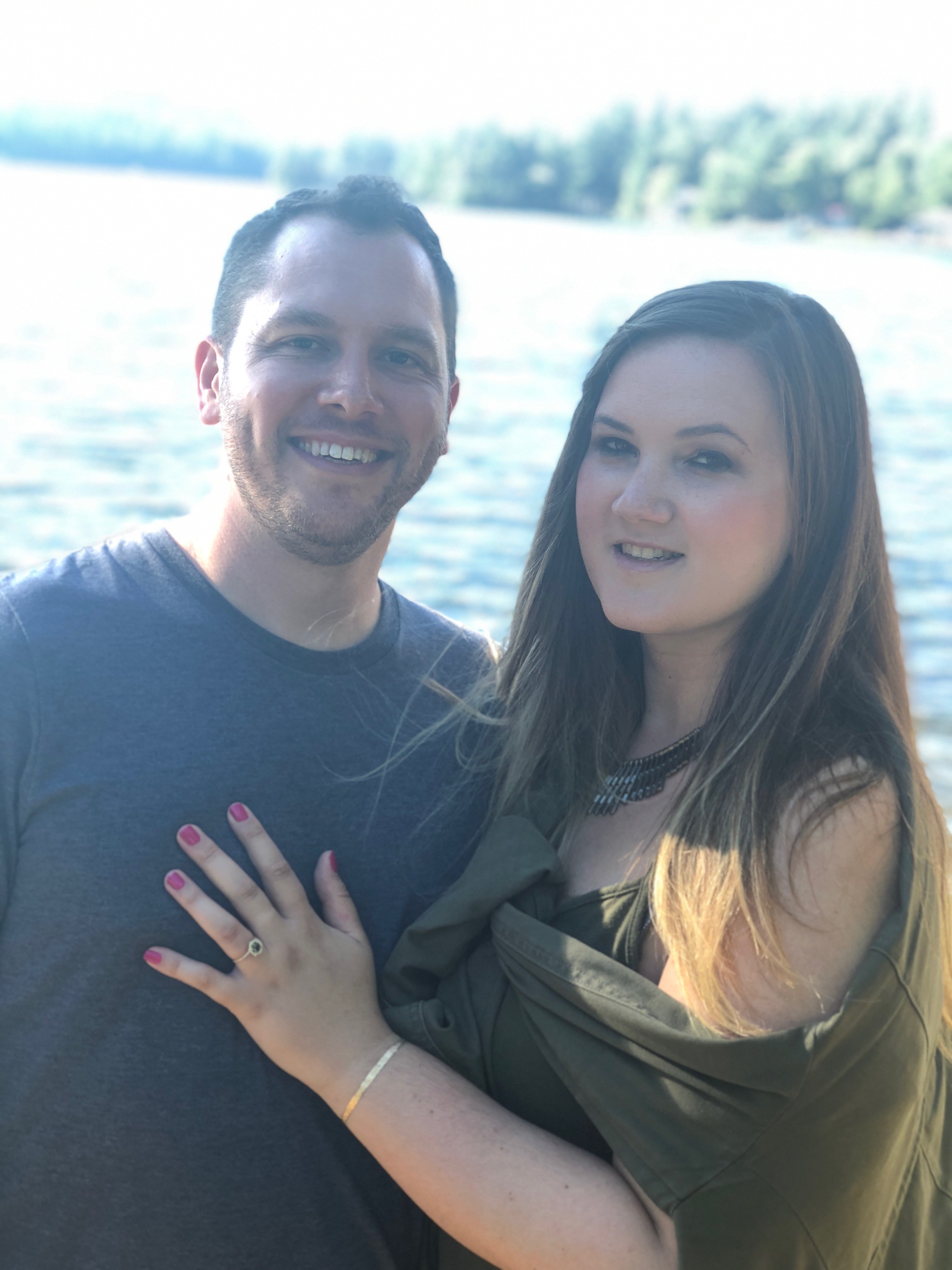 The day we got engaged! In one of our favorite places, Loon Lake
