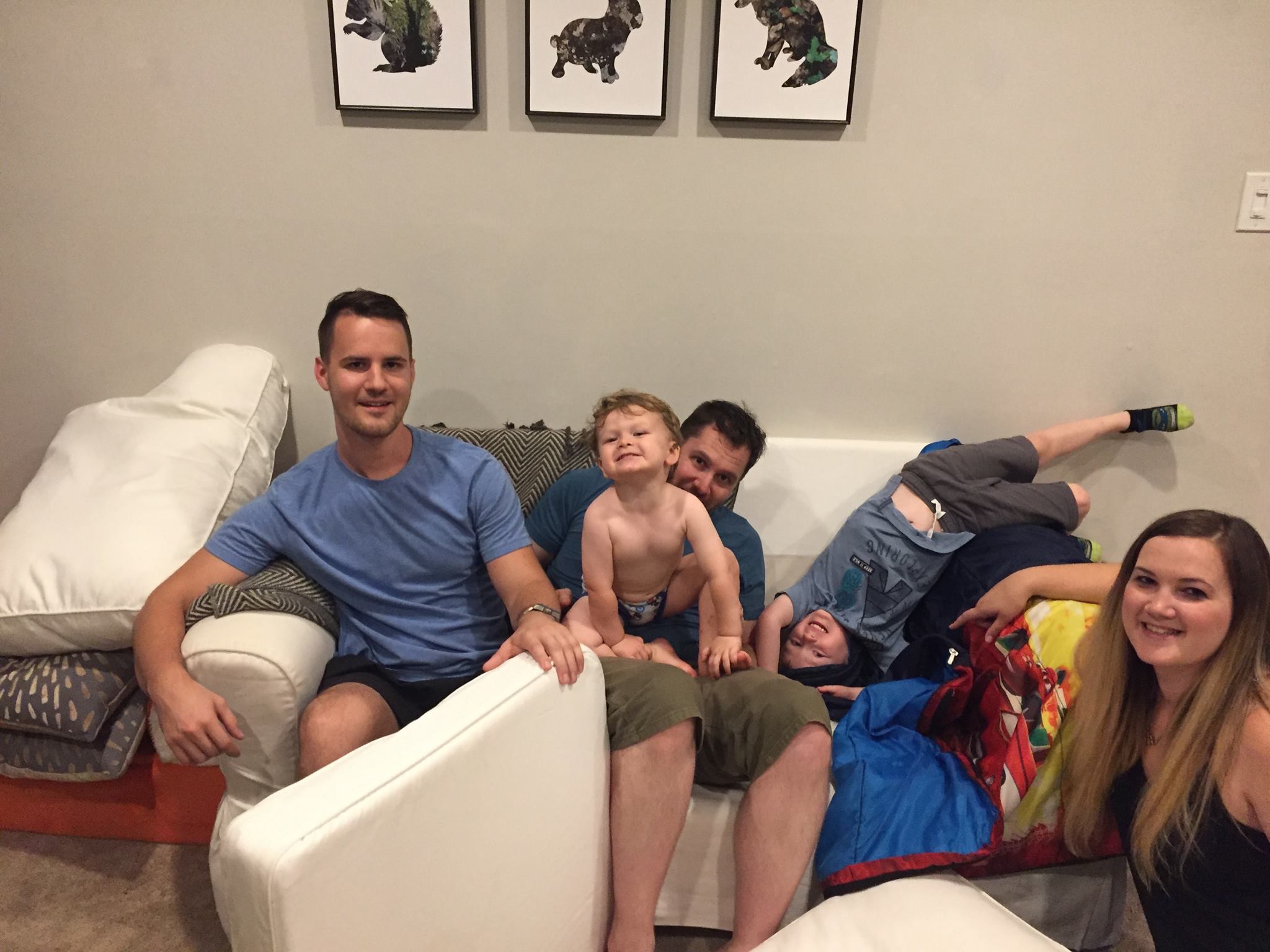 Palling around with Lauren's brother Steve, and our nephews Jack and Luke Moon, Haddonfield, NJ