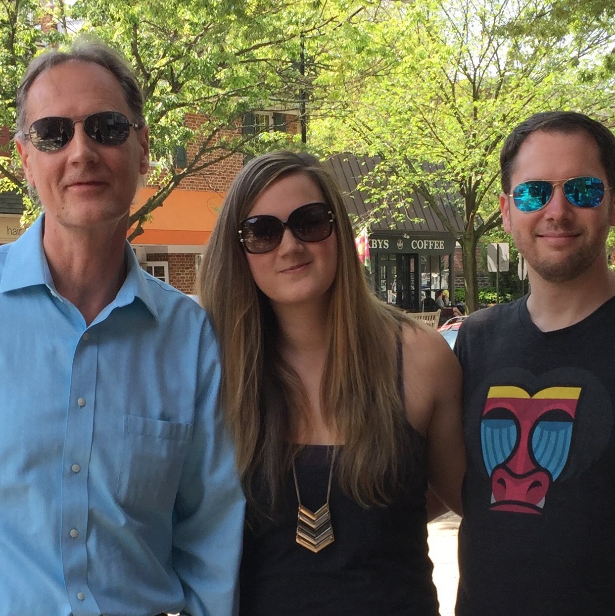 Hanging out with Lauren's dad, Judd, in Haddonfield, NJ