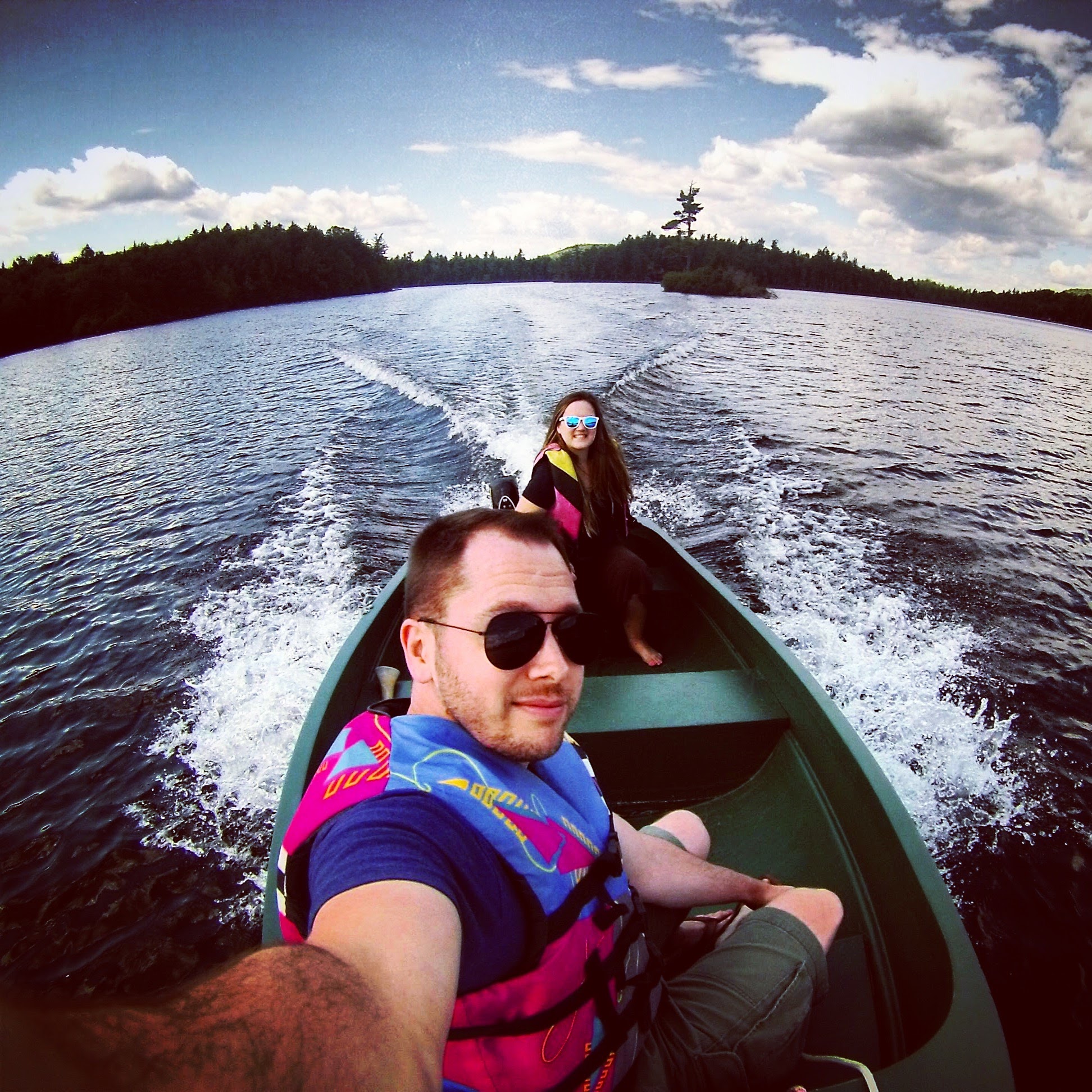 Taking the New Moon out at Loon Lake, Vermontville, NY